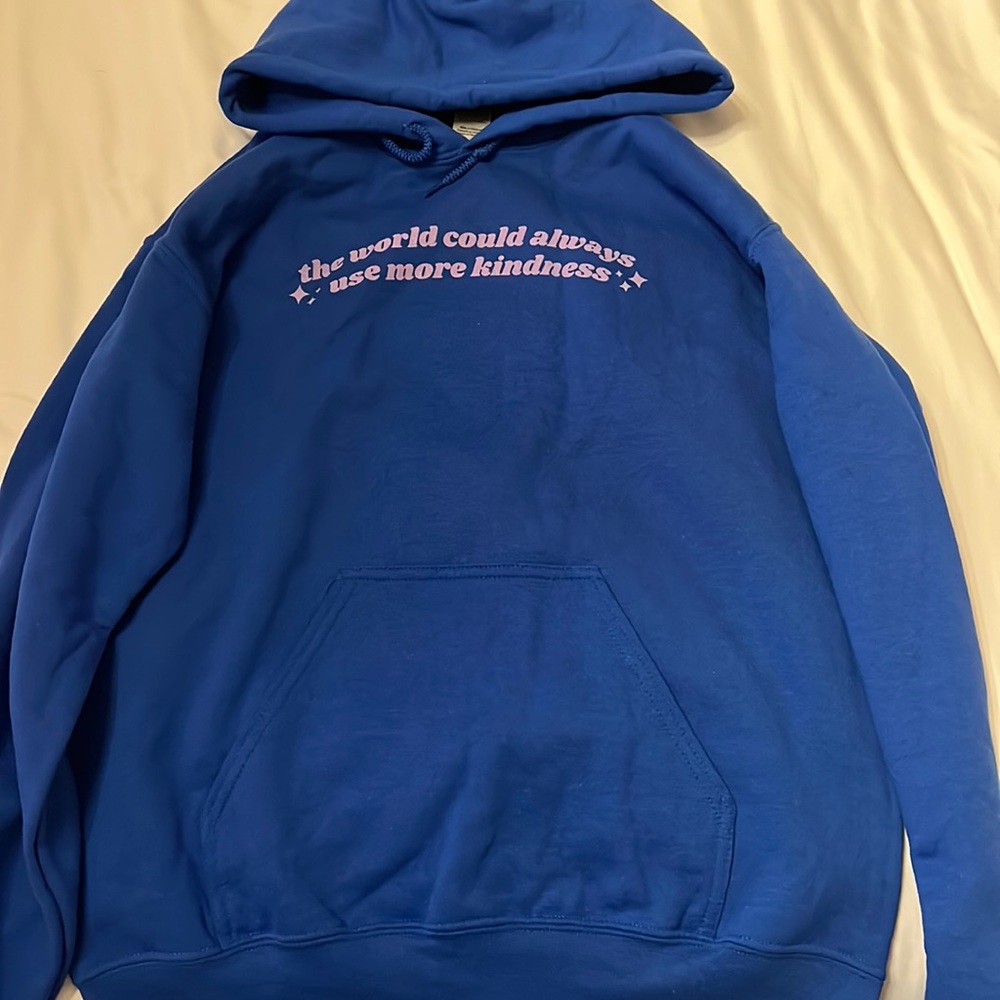 Blue and purple sweatshirt. Size small, fits true to size.